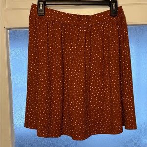 French Grey Women’s Polka Dot Orange and White Skirt Size Large